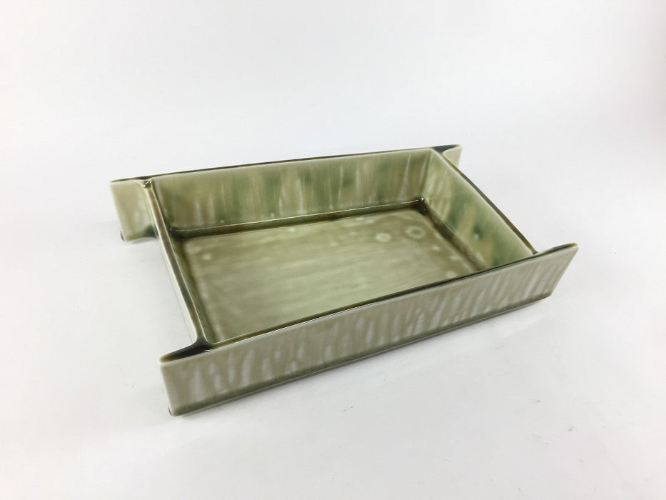 タタラ組長角向付　ビードロ釉　19cm　有田焼福泉窯(j.R)