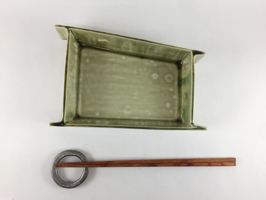 タタラ組長角向付　ビードロ釉　19cm　有田焼福泉窯(j.R)