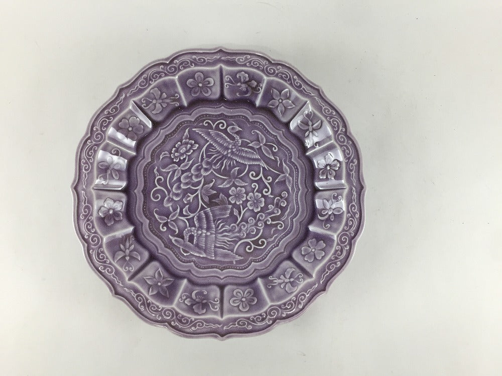 りゅうちぇる有田焼福泉窯鳥彫刻輪花15,8cm皿 2枚セット 花鳥彫5寸皿 紫彩 16cm 有田焼福泉窯(j.R) — 佐賀有田 ギャラリーつじ信
