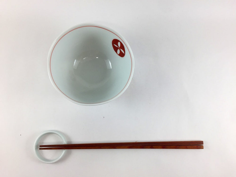 【SALE】赤丸紋　105茶付　10.5cm　有田焼【訳あり】