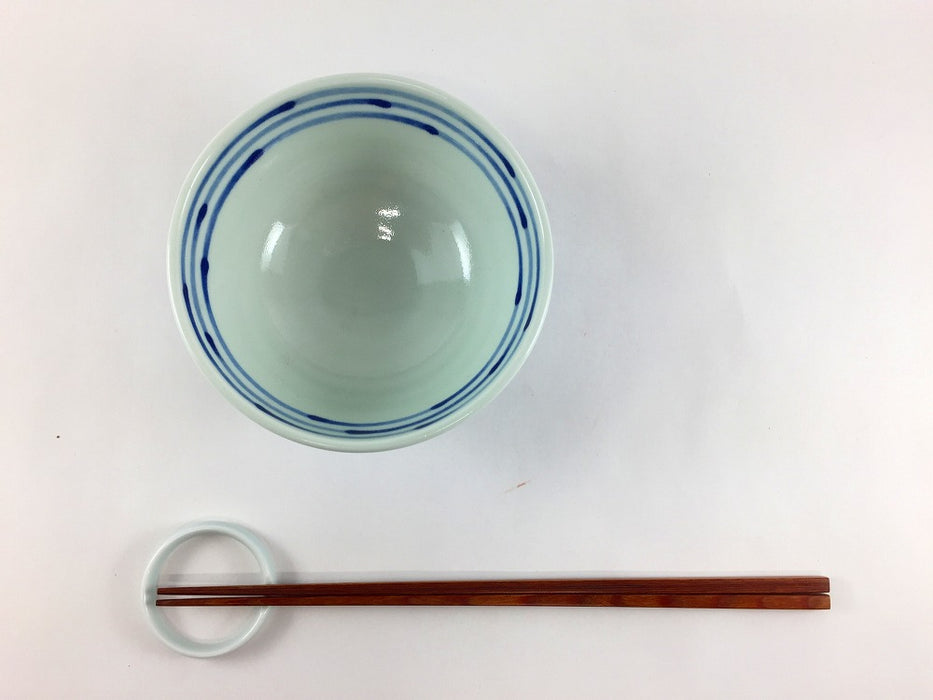 【SALE】波茶漬和染ライン　12cm　波佐見焼【訳あり】