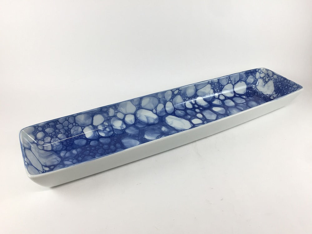 染付呉須油滴 長角深鉢 40cm 有田焼弥源次窯(j.R) — 佐賀有田