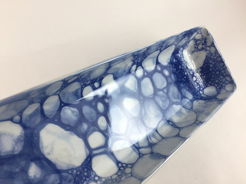 染付呉須油滴　長角深鉢　40cm　有田焼弥源次窯(j.R)