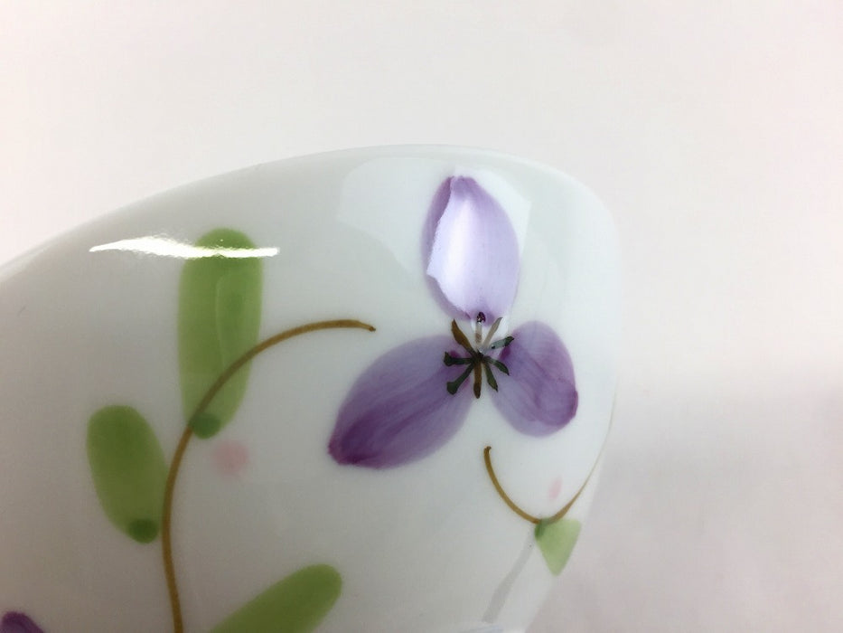 【SALE】120茶付　色すみれ　12cm　有田焼【訳あり】