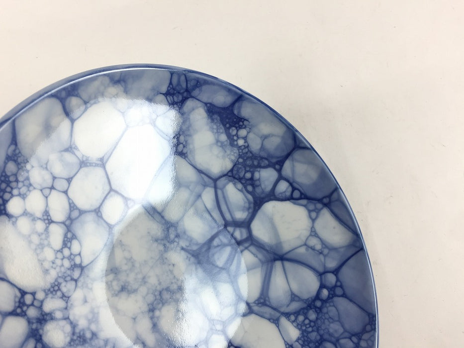 染付呉須油滴　深5寸皿　15cm　有田焼弥源次窯(j.R)