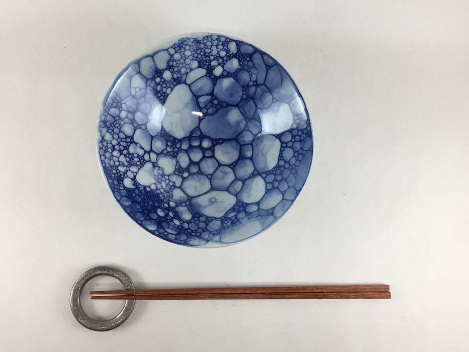 染付呉須油滴　反小丼　15cm　有田焼弥源次窯(j.R)