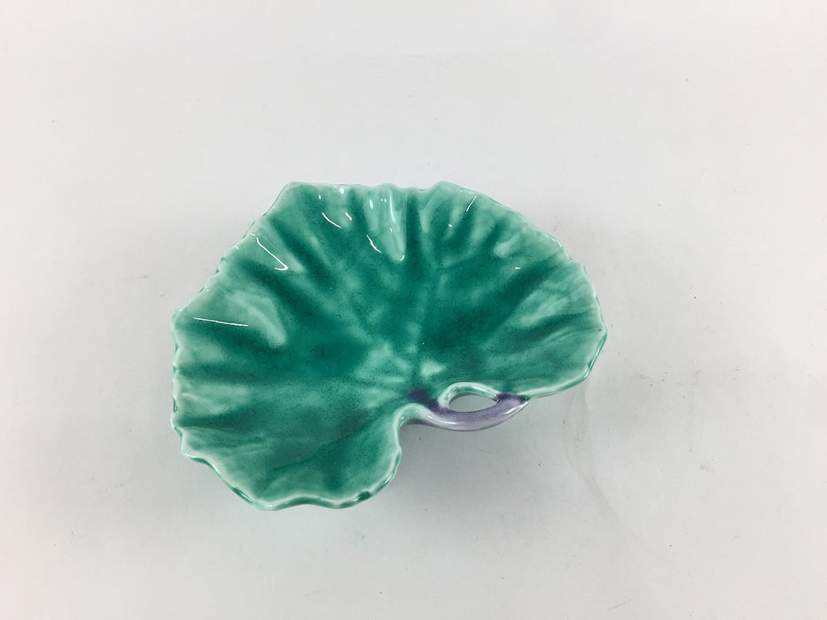 ツワ型小付　(黄コーチ(茎緑)/緑コーチ(茎紫))　10cm　有田焼福泉窯(j.R)