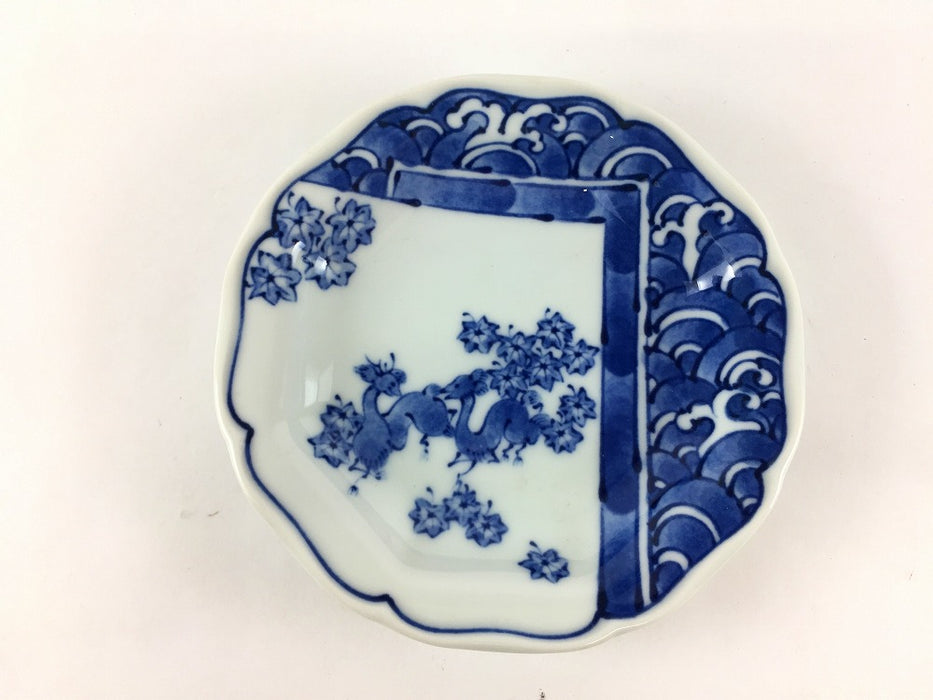 【SALE】紅葉鹿絵小皿　10.5cm　波佐見焼【訳あり】