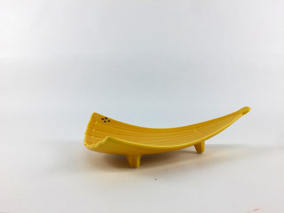 【SALE】扇皿　黄花小紋　14.5cm　有田焼【訳あり】