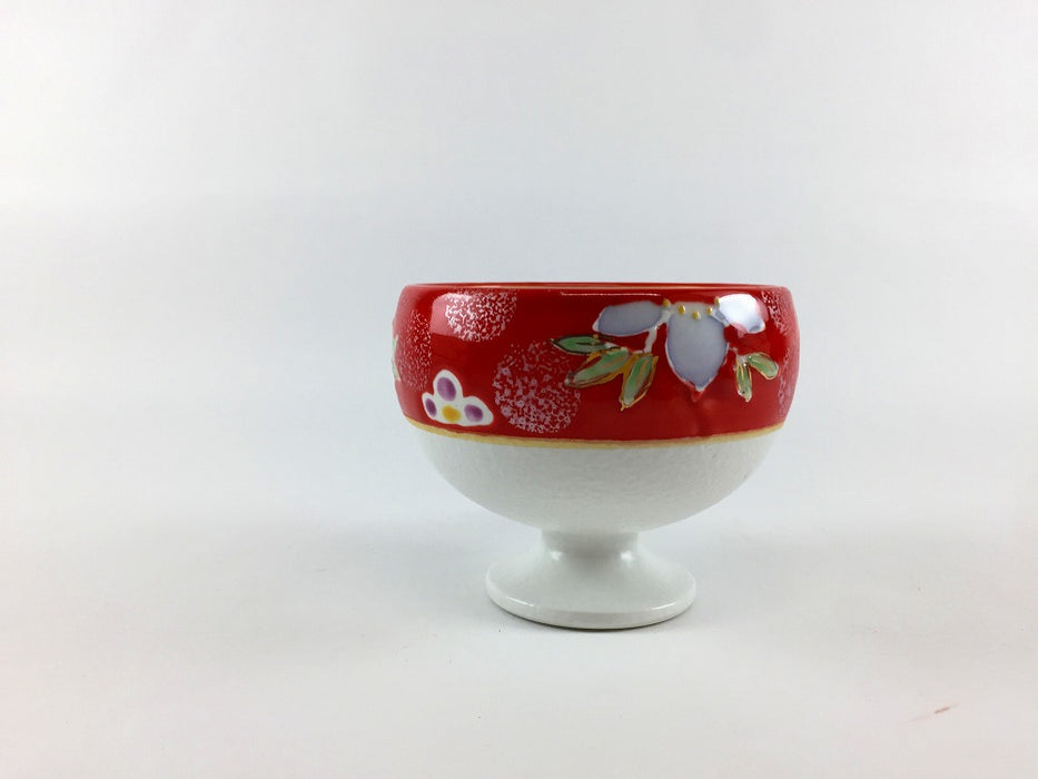 【SALE】丸高小付　赤巻華紋　8cm　有田焼【訳あり】