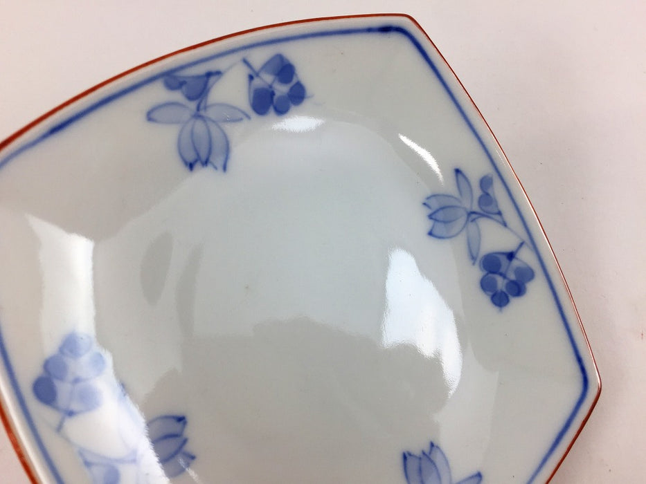 【SALE】渕唐草4寸角皿　10cm　波佐見焼【訳あり】