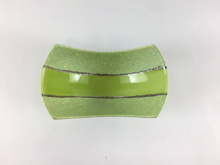 【SALE】舟小小鉢　半和紙緑　13cm　有田焼【訳あり】