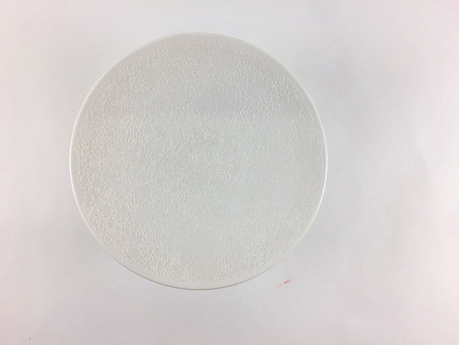 12cm高台プレート　白泡雲銀　(j.R)