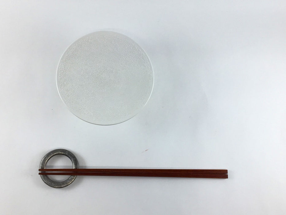 12cm高台プレート　白泡雲銀　(j.R)