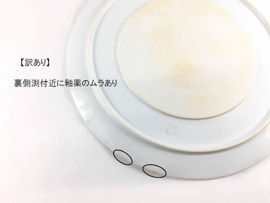 【SALE】リンクル24cmプレート　釉彩光描水面　有田焼(j.R)【訳あり】