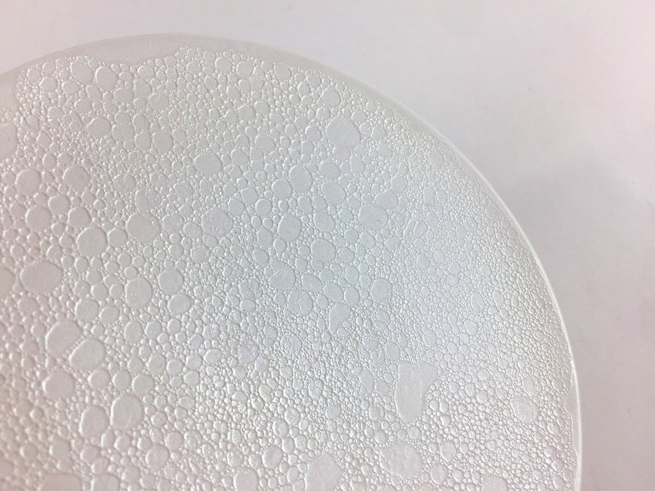 12cm高台プレート　白泡雲銀　(j.R)