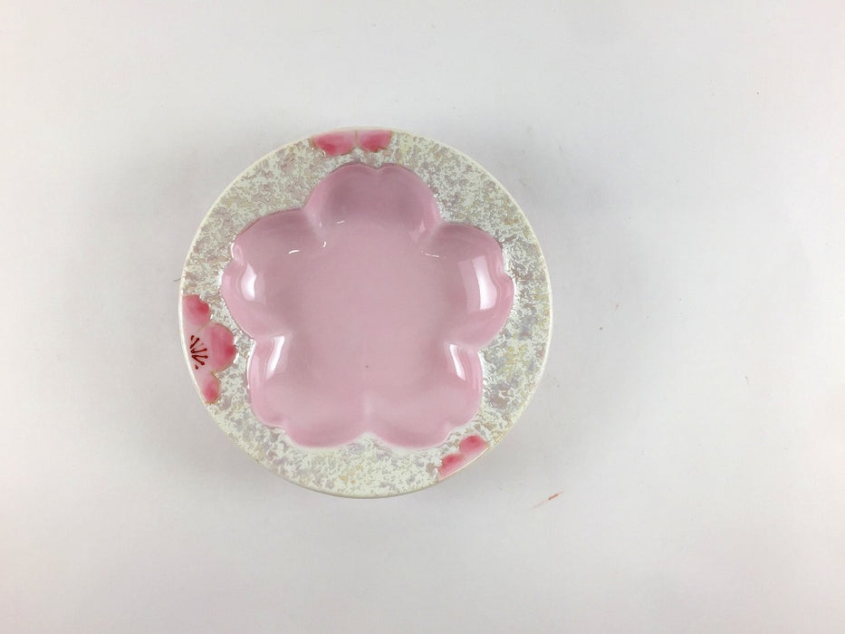 【SALE】桜小皿　薄ピンク虹彩桜　10cm　有田焼【訳あり】