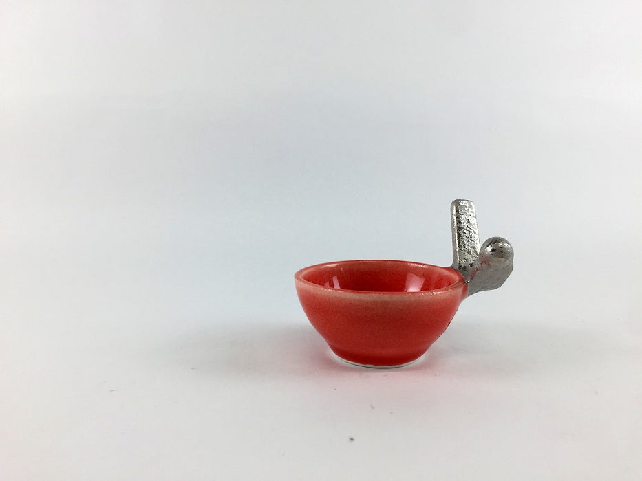 【SALE】木実小付　結晶赤/銀　6.5cm　有田焼【訳あり】