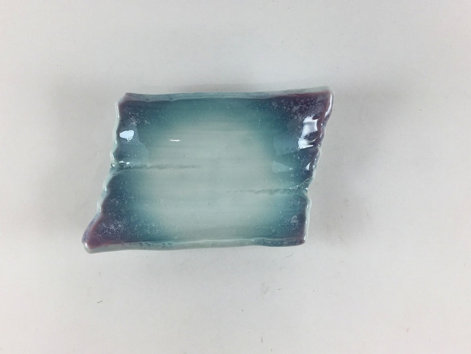 【SALE】木片小皿　色吹　10cm　有田焼【訳あり】