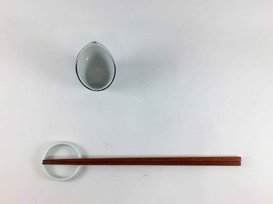 【SALE】芭蕉珍味　渕P水色白吹　4cm　有田焼【訳あり】