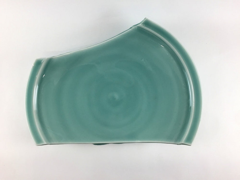 【SALE】陶片皿　鍋島青磁　25cm　有田焼【訳あり】