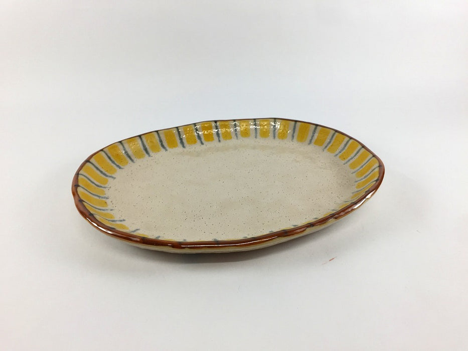 【SALE】錦ゆず白十草小判皿　20cm　有田焼【訳あり】