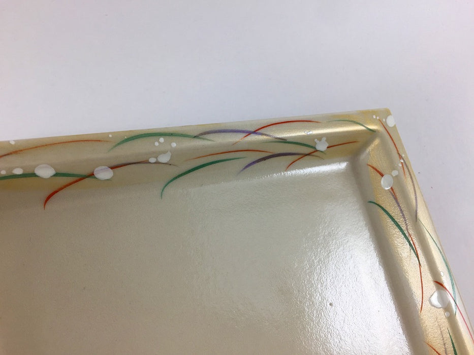 【SALE】HK秋草角小焼皿　16cm　有田焼【訳あり】