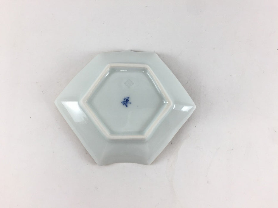 初夢　折り紙形手塩皿　10cm　伊万里焼(j.R)