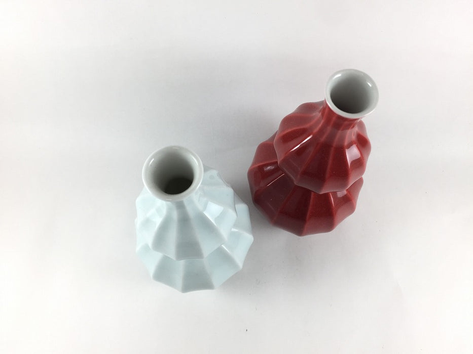 440ccシノギ瓢徳利　(青白/赤)　H18cm　有田焼聖陶苑(j.R)