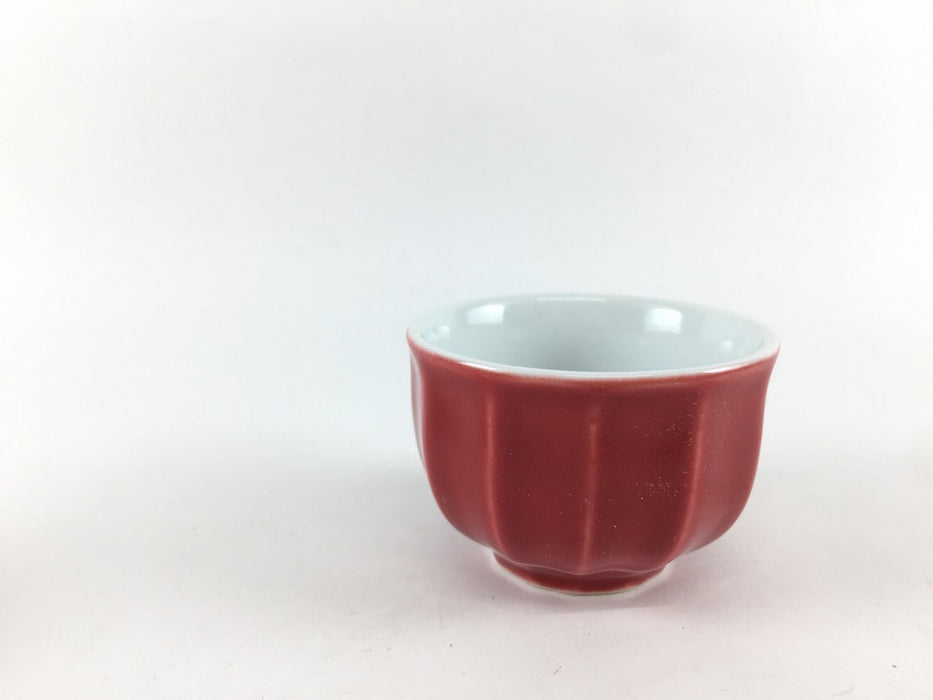 50ccシノギ丸杯　(青白/赤)　5cm　有田焼聖陶苑窯(j.R)