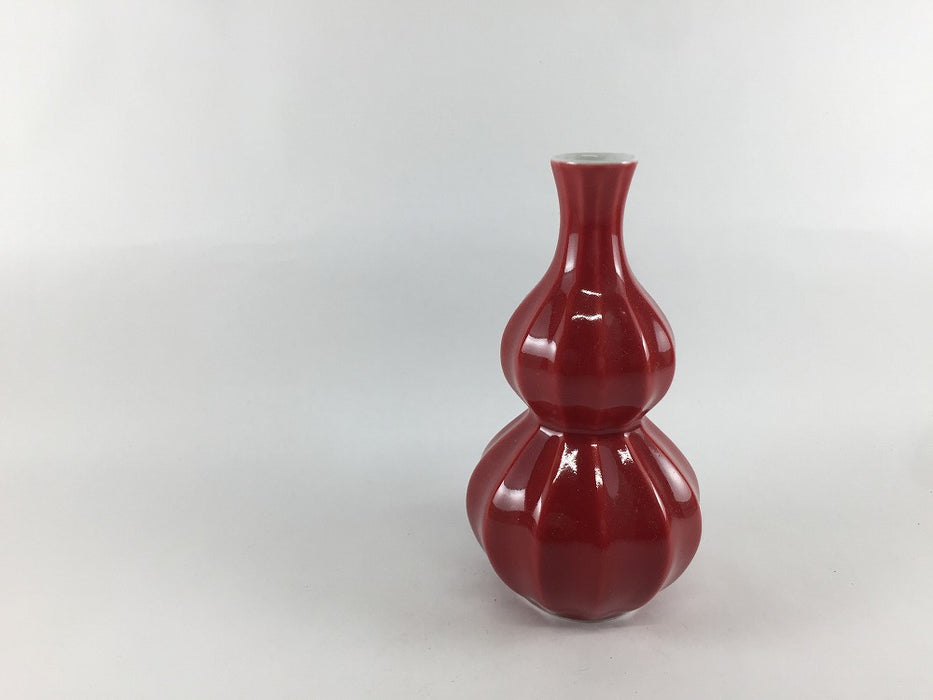 200ccシノギ瓢徳利(赤)　H14cm　有田焼聖陶苑(j.R)