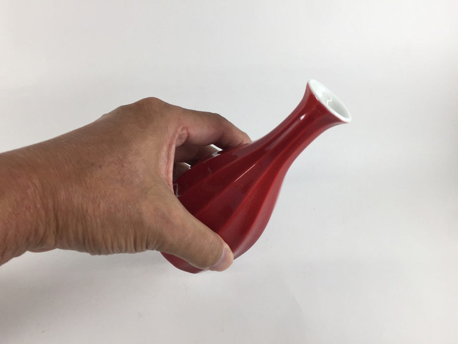 200ccシノギ徳利　(青白/赤)　H15cm　有田焼聖陶苑(j.R)