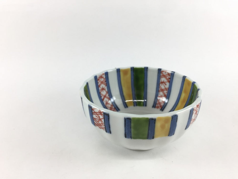 【SALE】色絵地紋十草小鉢　9cm　波佐見焼【訳あり】