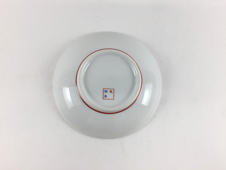 【SALE】色鍋島小皿　青海波牡丹文　11.5cm　肥前有田焼【訳あり】
