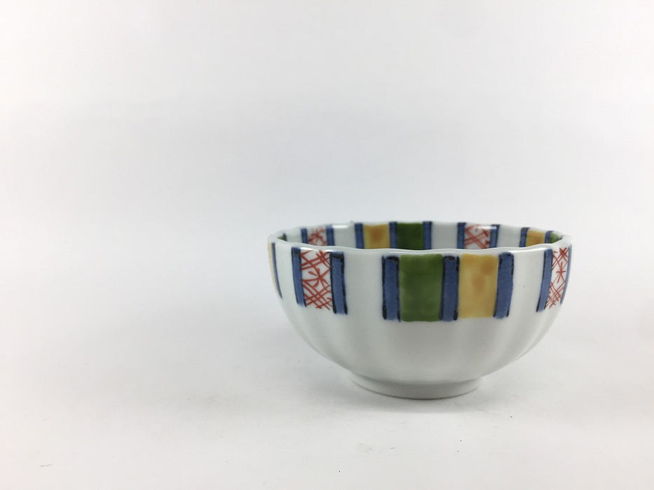 【SALE】色絵地紋十草小鉢　9cm　波佐見焼【訳あり】