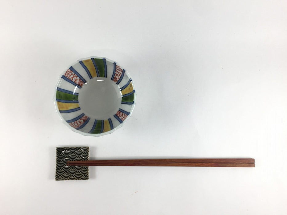 【SALE】色絵地紋十草小鉢　9cm　波佐見焼【訳あり】