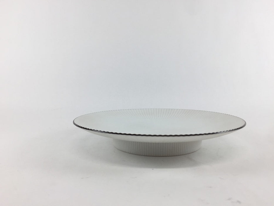 【SALE】165鎬高皿　渕錆白磁ブラスト　16.5cm　有田焼【訳あり】