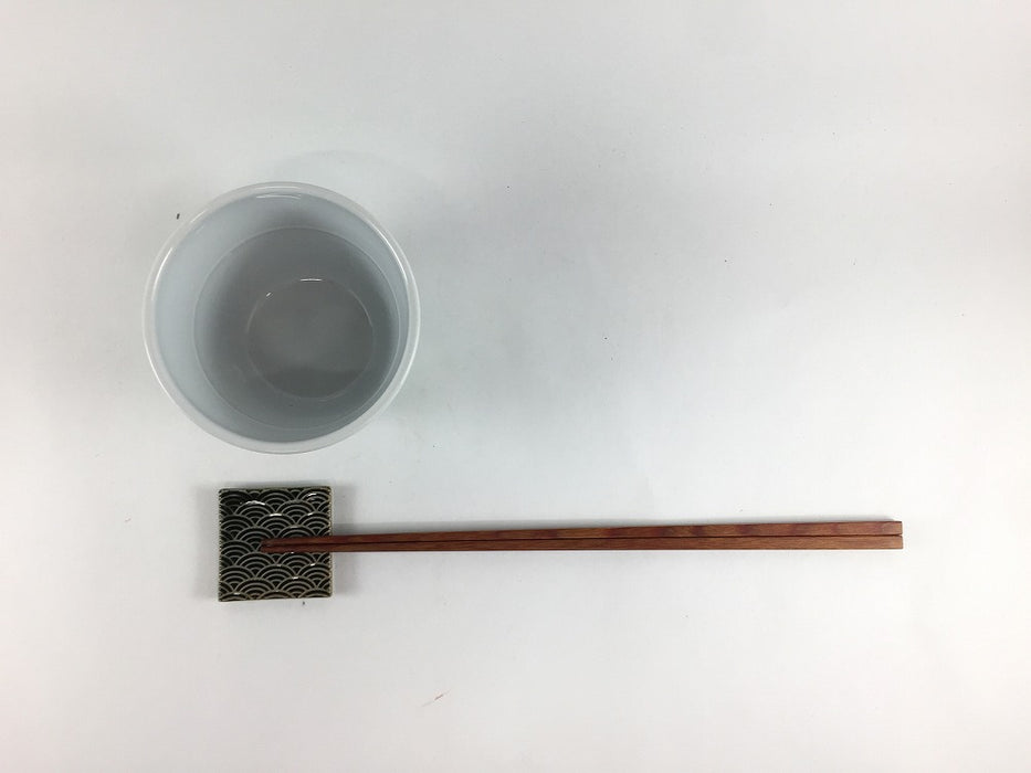 蕎麦猪口(藍緑市松)　8cm/180cc　有田焼(j.R)