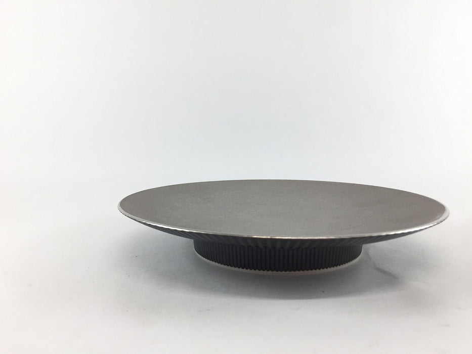 【SALE】165鎬高皿　銀茶　16.5cm　有田焼【訳あり】