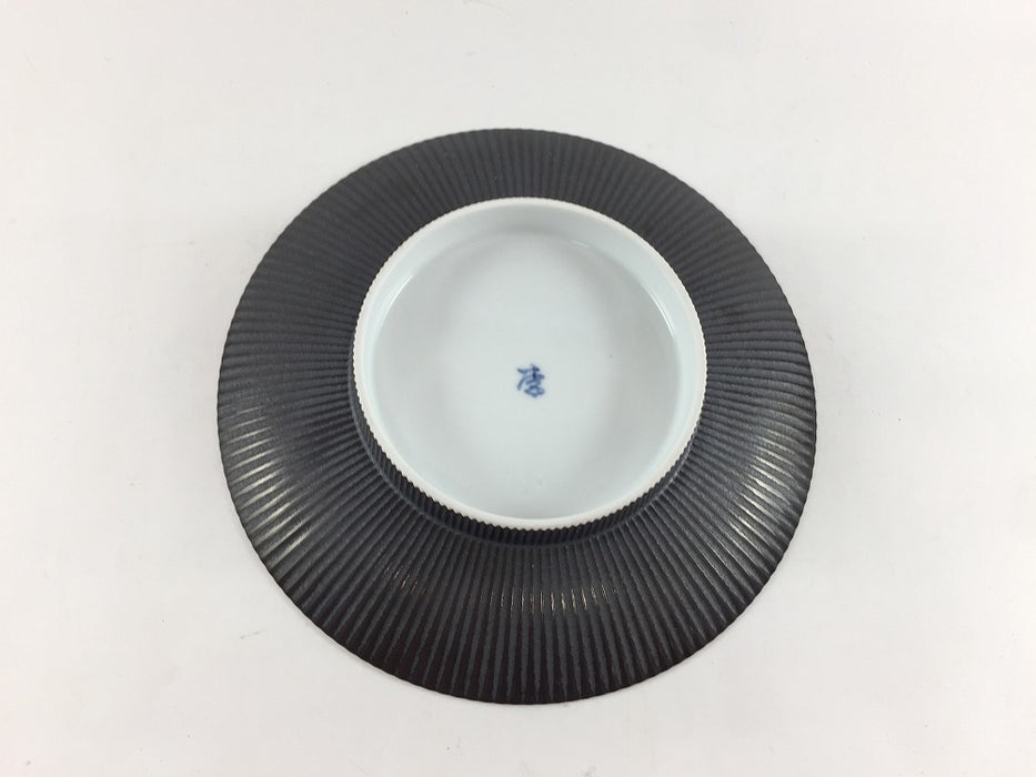 【SALE】165鎬高皿　銀茶　16.5cm　有田焼【訳あり】