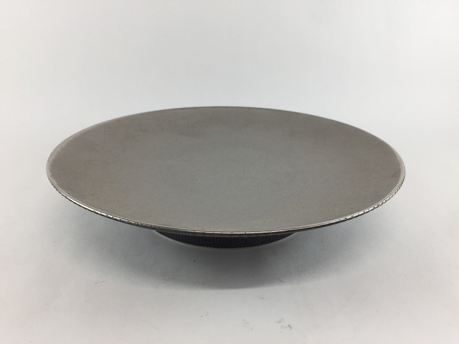 【SALE】215鎬高皿　銀茶　21cm　有田焼【訳あり】