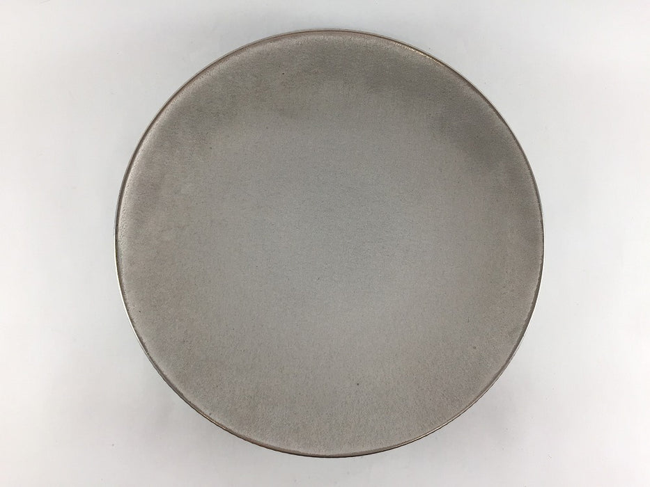 【SALE】215鎬高皿　銀茶　21cm　有田焼【訳あり】