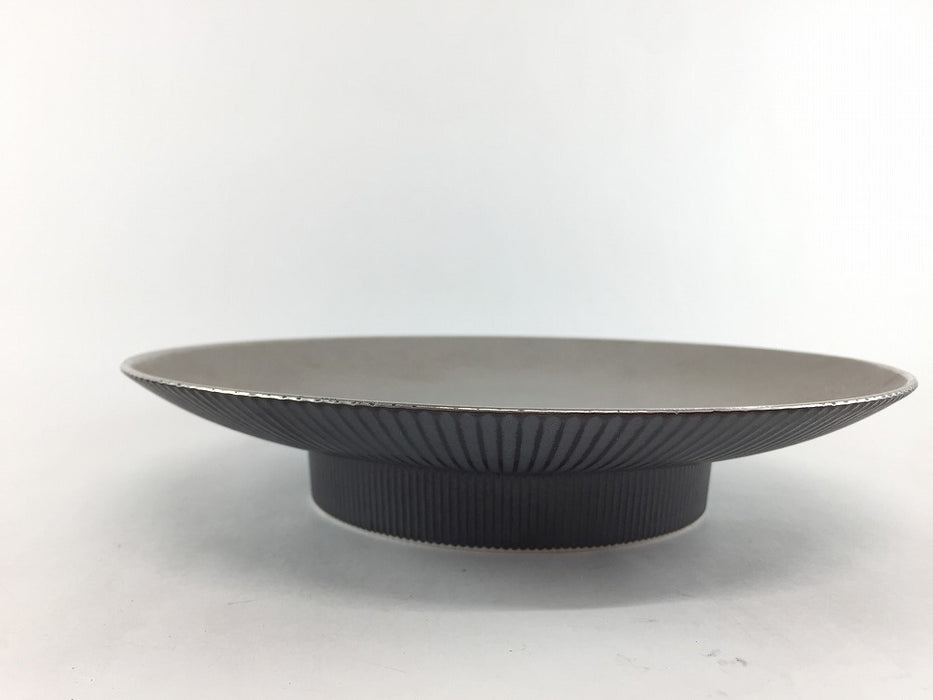 【SALE】215鎬高皿　銀茶　21cm　有田焼【訳あり】