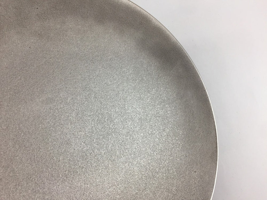 【SALE】215鎬高皿　銀茶　21cm　有田焼【訳あり】