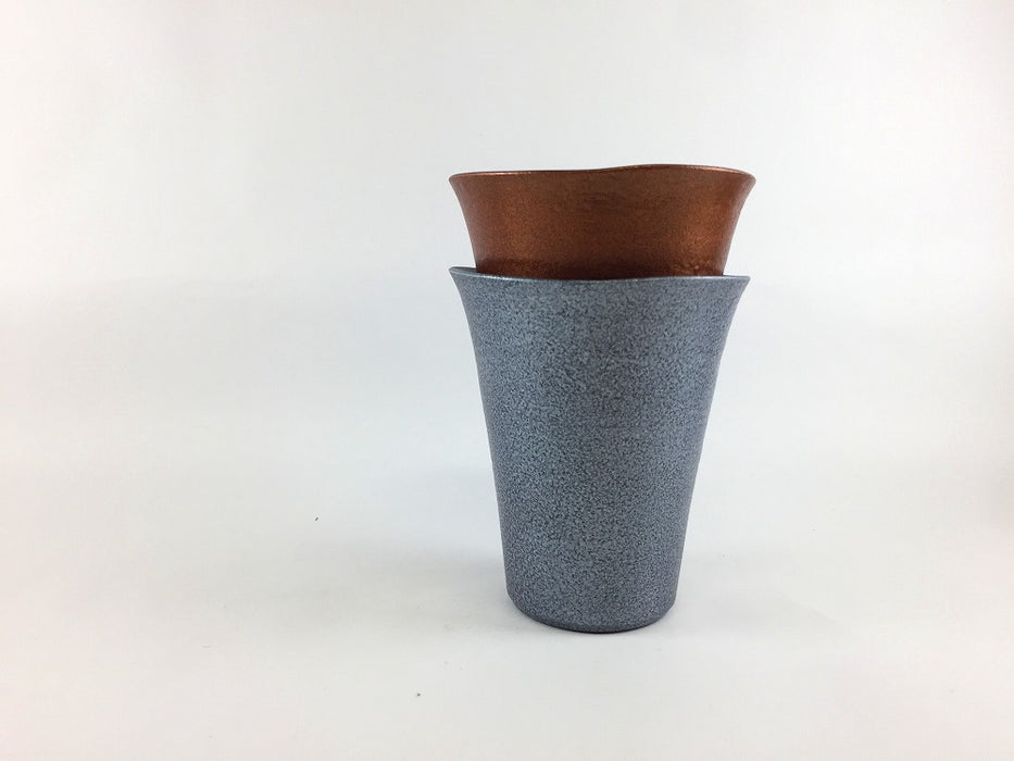 【SALE】ビアグラス(350cc)　金/銀　9cm　有田焼【訳あり】