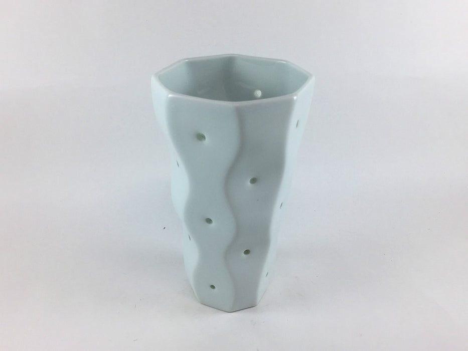 【SALE】水晶全面丸彫八角タンブラー　9cm　波佐見焼【訳あり】