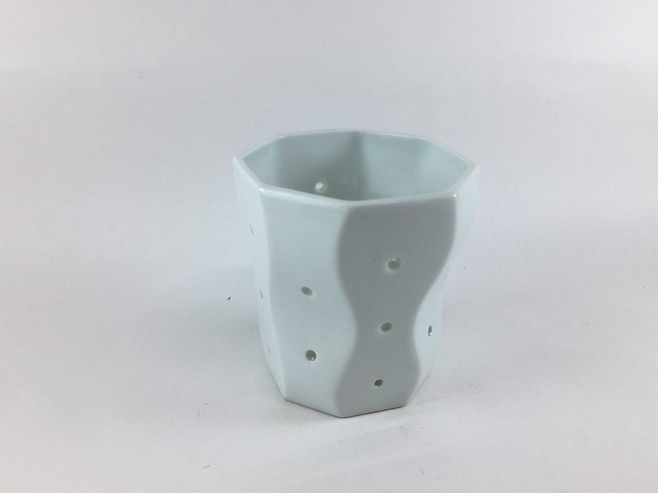 【SALE】水晶全面丸彫八角ロックグラス　9cm　波佐見焼【訳あり】