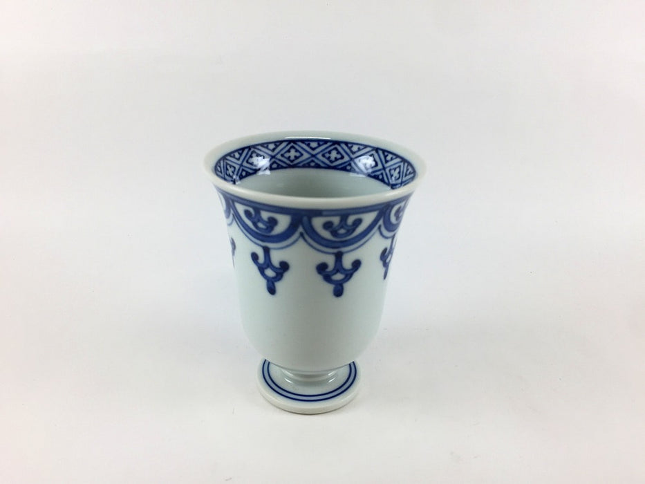 【SALE】120cc反杯　(藍瓔珞/藍草花)　7cm　波佐見焼【訳あり】