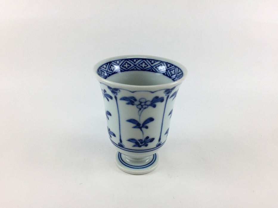 【SALE】120cc反杯　(藍瓔珞/藍草花)　7cm　波佐見焼【訳あり】