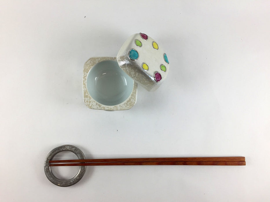 【SALE】宝箱珍味　水玉　6cm　有田焼【訳あり】